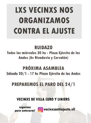 Ruidazos y Asambleas Barriales en la Ciudad de Buenos Aires y en el  Conurbano bonaerense