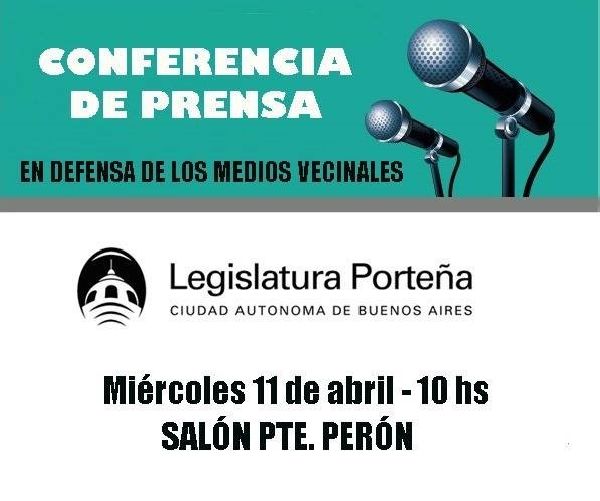 Ante el ajuste aplicado los Medios de Prensa Vecinales convocan a una conferencia de prensa en la Legislatura PorteÃ±a